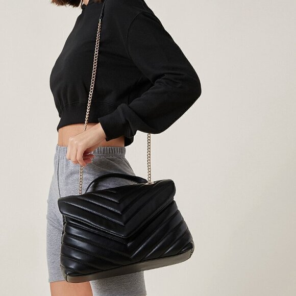 Black Elegant Women's Shoulder Bag - Picture 4 of 5